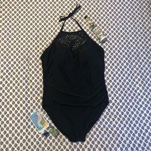 Merona - Hi-neck One Piece Swimsuit